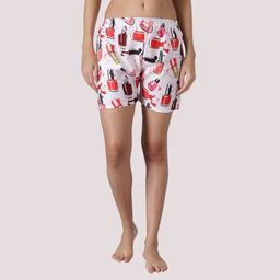 SEPHANI Women Printed Slim Fit Shorts-image-37