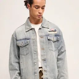 THE BEAR HOUSE Men Classic Denim Jacket-32