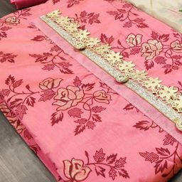SAINOOR Embroidered Semi-Stitched Dress Material-image-65