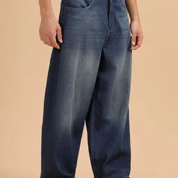 WROGN Men Comfort Mid-Rise Low Distress Light Fade Jeans-image-6