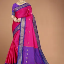 Moda Rapido Woven Design Zari Art Silk Paithani Saree-image-9
