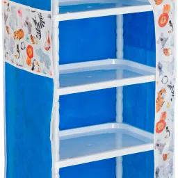 Baby Wardrobe for Clothes 6 Shelve almirah for Clothes PVC Collapsible Wardrobe-image-28