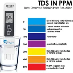 goodsbazaar Digital Water Tds Ec and Temperature 3 In 1 Meter, Purity Tester, Atc Function Digital TDS Meter image 4