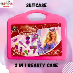 toytopio Makeup Kit Toy for Kids | Beauty Playset with Mirror, Lipstick, Comb & Case image 5