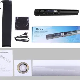 microware Portable Handheld Scanner Document Wand Scanner Handheld for Business Photo Picture Receipts Books JPG/PDF Format Selection Micro SD Card Hand Scanner Cordless Portable Scanner image 4