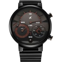 Fastrack Men Patterned Dial & Bracelet Style Straps Analogue Watch 3309NM01-3
