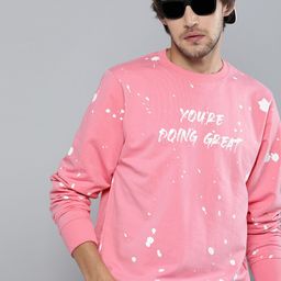 Kook N Keech Men Pink & White Abstract Print Hooded Sweatshirt-image-41