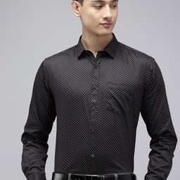 Van Heusen Slim Fit Conversational Printed Pure Cotton Formal Shirt-picture-11