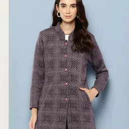 Aarika Women Abstract Self Design Woollen Longline Cardigan-picture-31