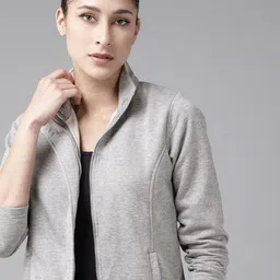 Roadster Women Grey Melange Solid Tailored Jacket-19
