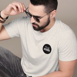 The Roadster Life Co. Men Solid Minimal Embroidered T-shirt-image-36
