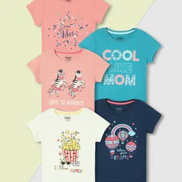 max Girls 5 Printed Applique T-shirt-image-87
