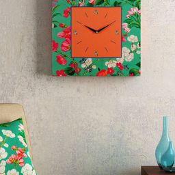 SEJ by Nisha Gupta Orange Dial 35.5 cm X 35.5 cm Square Analogue Wall Clock-picture-22
