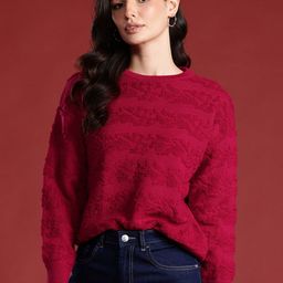 all about you Women Acrylic Striped Pullover-image-47