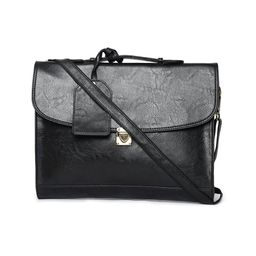 Purseus Men Black Solid Messenger Bag-29