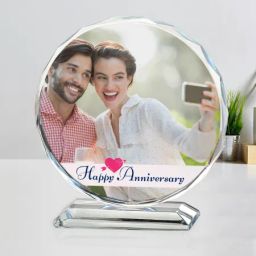 Personalized Anniversary Crystal Photo Stand-18