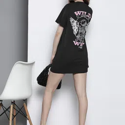 Boohoo Wild West Graphic Print Oversized T-shirt Dress-picture-26