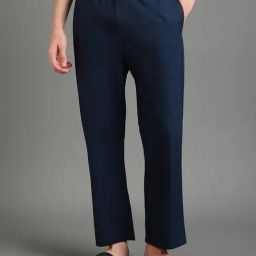 Bewakoof Navy Regular Fit Lounge Pants-image-4
