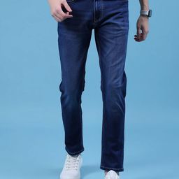 V-Mart Men Solid Cotton Knitted Denim Mid-Rise Jeans-picture-19