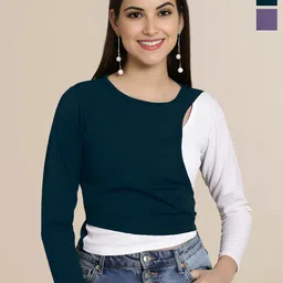 Mast & Harbour Women Pack Of 2 Sweetheart Neck Puff Sleeve Top-image-62