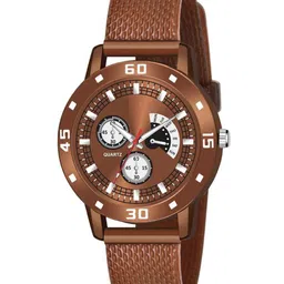CSAMON Women Embellished Dial & Bracelet Style Straps Analogue Watch Aeviyo Brown D Women S-image-40