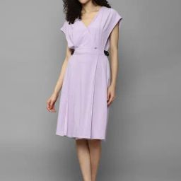 Allen Solly Purple Regular Fit A Line Dress-image-34
