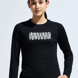 DOMIN8 Black Regular Fit Sports T-Shirt-image-78