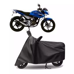 Auto Pearl Polyester Two Wheeler Cover for Bajaj XCD 135 (Grey)-image-24