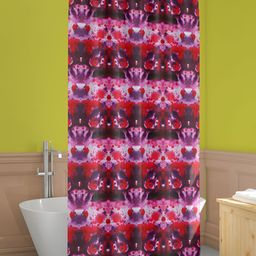 ArtzFolio Pink & White Abstract Printed Waterproof Shower Curtain-4