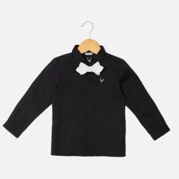 Allen Solly Junior Black Solid Full Sleeves Shirt-image-83