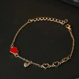 Priyaasi Red & Golden Flexible fit Bracelet-24