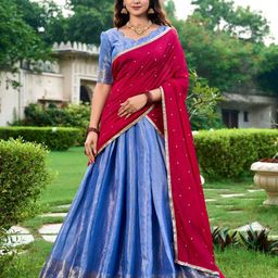 Aavisa Queency Ready to Wear Lehenga & Unstitched Blouse With Dupatta-picture-47
