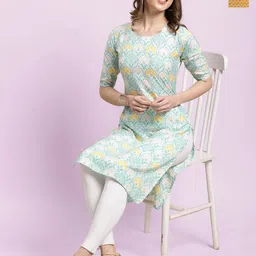 Moda Rapido Set of 2 Printed Round Neck Straight Kurtas-picture-14