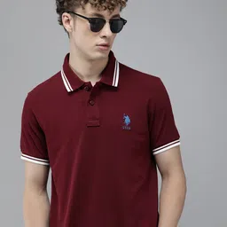 U.S. Polo Assn. Polo Collar Pure Cotton Slim Fit T-shirt-picture-1