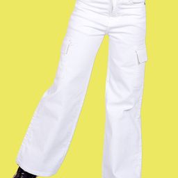 ADBUCKS Girls Wide Leg High-Rise Mildly Distressed Stretchable Jeans-image-6