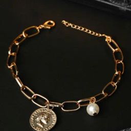 Priyaasi Pearl White & Rose Gold Flexible fit Bracelet-17