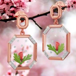 Joyalukkas 18k Gold Coruscate Diamond Drop Earrings-image-55