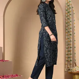 Anouk Women Bandhani Printed Regular Pure Cotton Kurta with Trousers & With Dupatta image 2