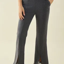 98 Degree North Women Relaxed Fit High-Rise Easy Wash Pleated Trousers-picture-4