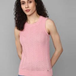 Allen Solly Pink Self Pattern Top-image-64