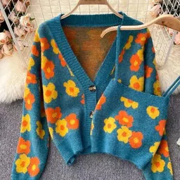 Alamode By Akanksha Women Teal Evelyn Sweater Set-image-96