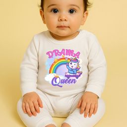The Peppy Tend Drama Queen Printed Pure Cotton Rompers-image-91