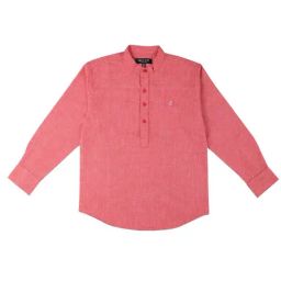 Gini & Jony Kids Pink Striped Full Sleeves Shirt-image-73