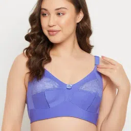 Clovia Blue Cotton Full Coverage Non-Wired Bra-image-54