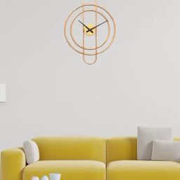 CHRONIKLE Round Copper Rose Gold Iron Wall Clock-40
