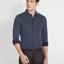 Arrow Blue Slim Fit Printed Shirt-picture-38