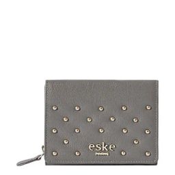 Eske Melba Grey Rivets Tri-Fold Wallet for Women-picture-44