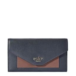 Eske Percy Navy Solid Tri-Fold Wallet for Women-13