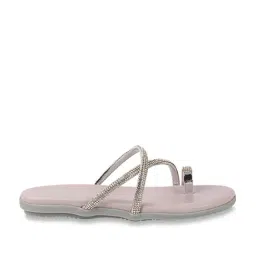 The White Pole Women's Purple Toe Ring Sandals-image-98
