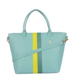 Baggit Blue Color Block Medium Tote Handbag-image-25